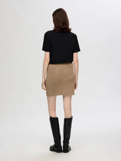 Mary Short Knit Skirt - Irish Cream