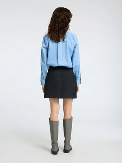 Lelou Hw Mini Skirt - Dark Grey Herringbone