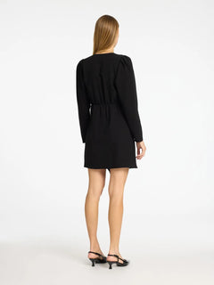 Sine Ls Short Ruffle Dress - Black