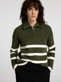 Maline Ls Knit Half Zip - Kalamata  Birch