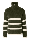 Maline Ls Knit Half Zip - Kalamata  Birch