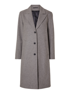New Alma Wool Coat - Steel Gray Melange