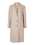 New Alma Wool Coat - Sandshell Melange