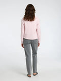 Lulu Ls Knit O-Neck B Noos - Bleached Mauve Melange