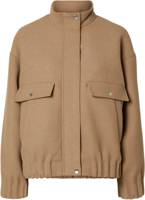 Selma Bomber Jacket - Camel Melange
