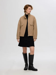Selma Bomber Jacket - Camel Melange