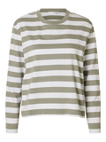 Essential Ls Striped Boxy Tee - Vetiver Bright Wide - Wide