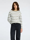 Essential Ls Striped Boxy Tee - Vetiver Bright Wide - Wide