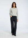 Essential Ls Striped Boxy Tee - Vetiver Bright Wide - Wide
