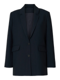 Rita Ls Relaxed Blazer Pin Stri Noos - Dark Sapphire Pin Stripe