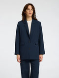 Rita Ls Relaxed Blazer Pin Stri Noos - Dark Sapphire Pin Stripe
