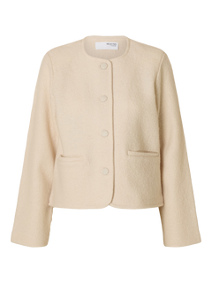 Darla Ls Knit Short Cardigan - Birch