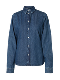 Bea Noa Ls Fittied Denim Shirt - Medium Blue Denim