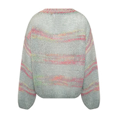 Shilo L/S Knit Jumper - Blue/Pink Rainbow