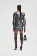 MaddixGZ Ls Short Dress - Silver