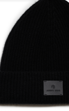 Carley Beanie - Black Cashmere