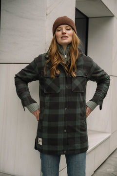 Finse Flannel Jakke - Mellomgrønn