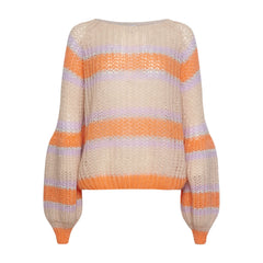 Pacific Knit Sweater - Apricot/Lavender Mix