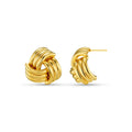 Interlocking Statement Stud Earring - Pale Gold