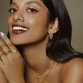 Mini Waterfall Cupchain Earrings - Pale Gold