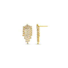 Mini Waterfall Cupchain Earrings - Pale Gold