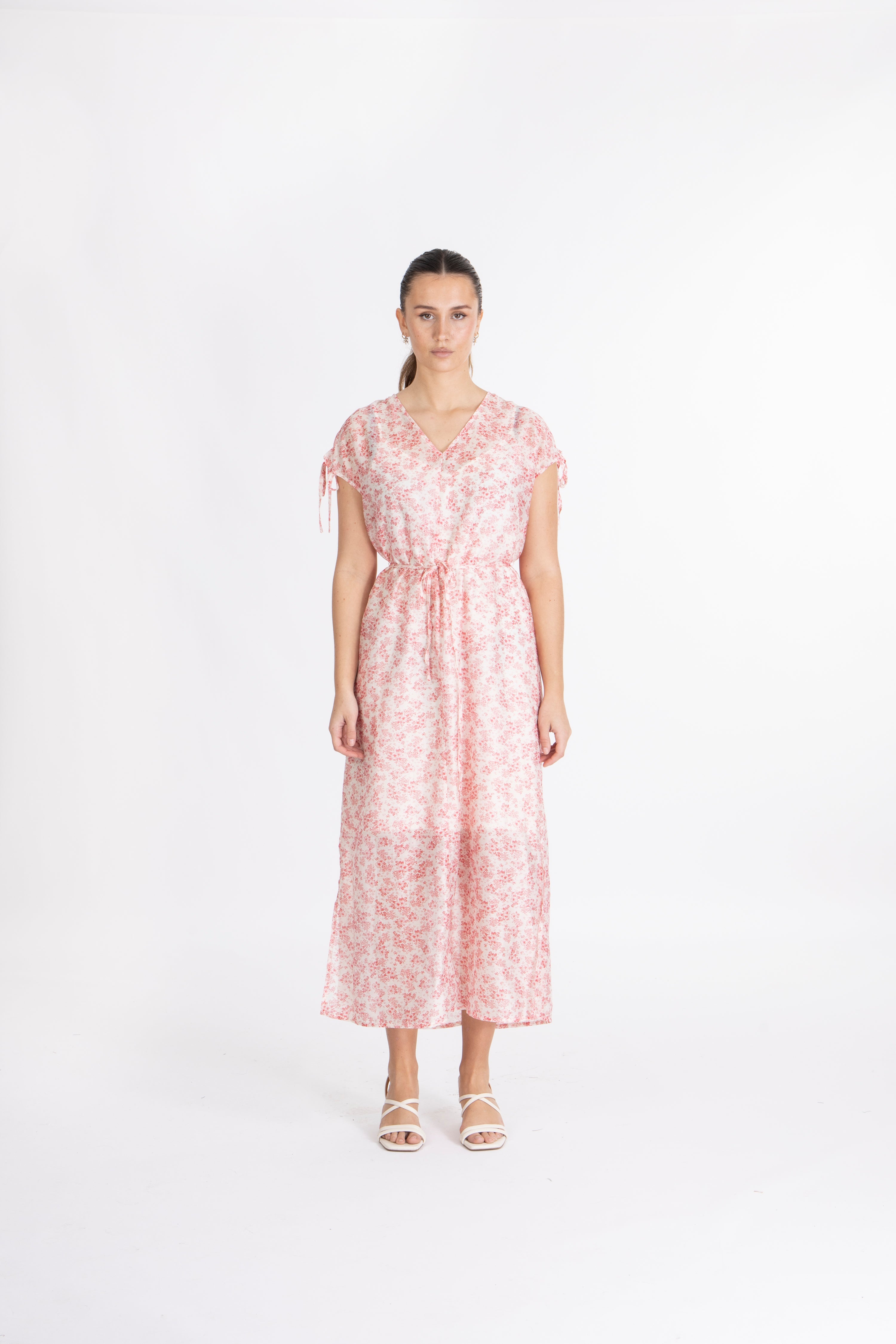 Isadora Sl Maxi Dress Aop - Chalk Pink Flower