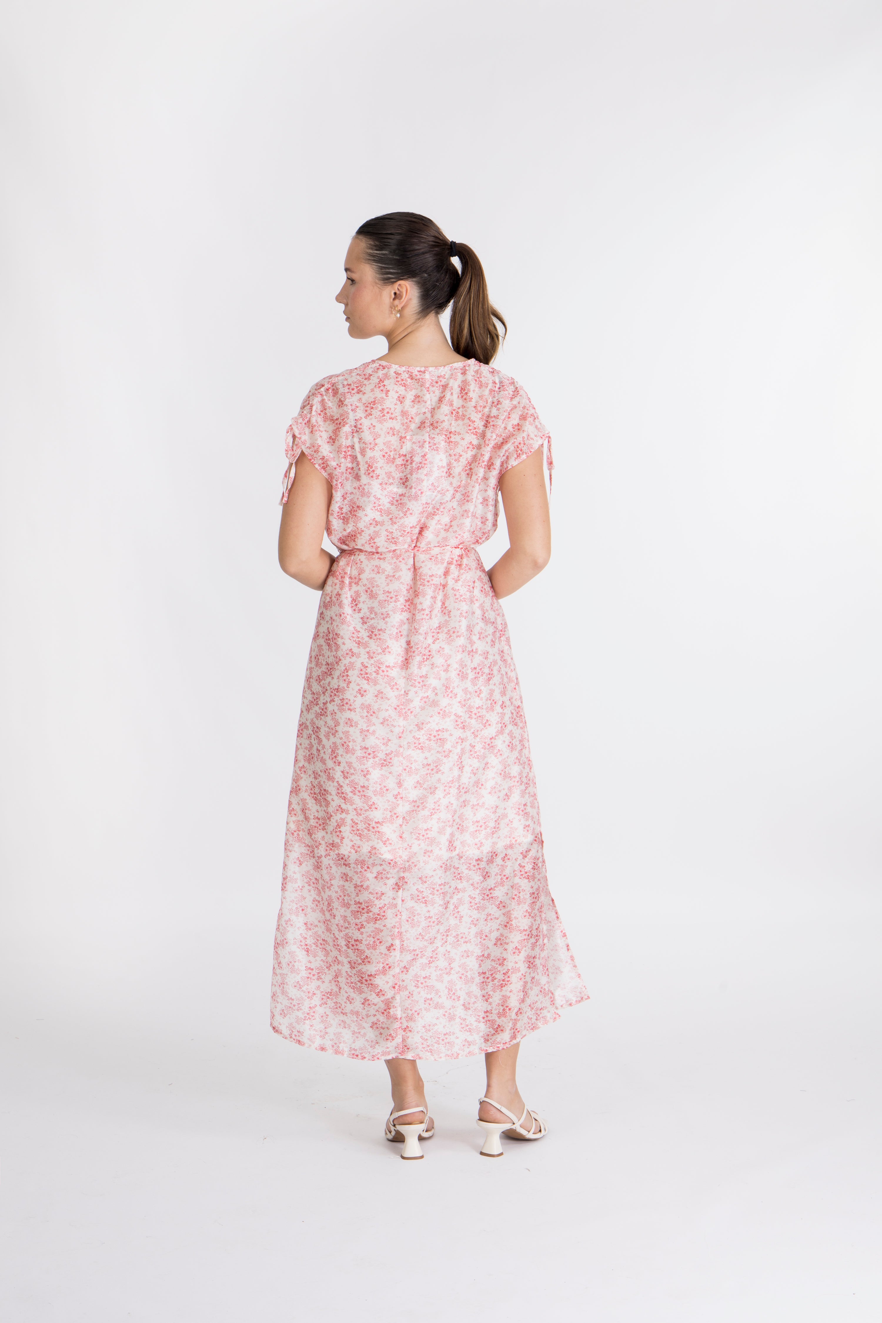 Isadora Sl Maxi Dress Aop - Chalk Pink Flower