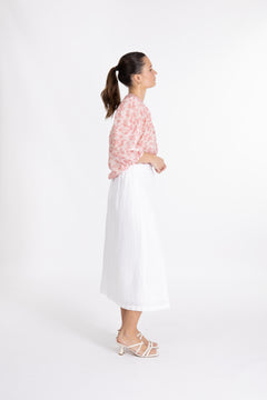 Isadora 3/4 Shirt Aop - Chalk Pink Flower