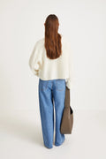 Niclas Short Sweater - White