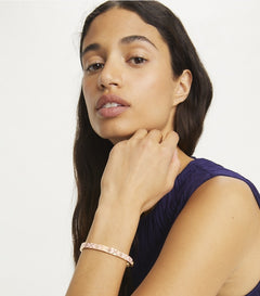 T Monogram Hinge Bracelet - Tory Gold / New Ivory
