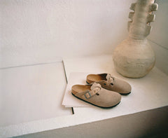 Boston Braided Suede Leather Narrow - Taupe