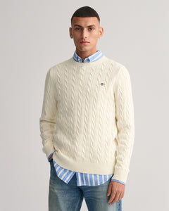 Cotton Cable C-Neck - Cream