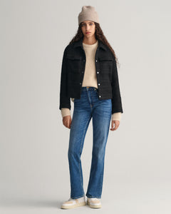 Tweed Blazer Jacket - Ebony Black