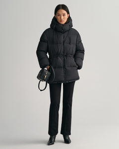 Mid Length Down Jacket - Ebony Black
