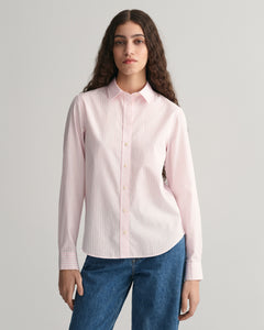 Reg Poplin Striped Shirt - Light Pink