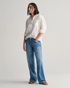 Relaxed Linen Shirt - White