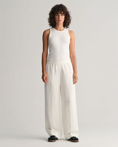 Rel Linen Blend Pull On Pants - Eggshell