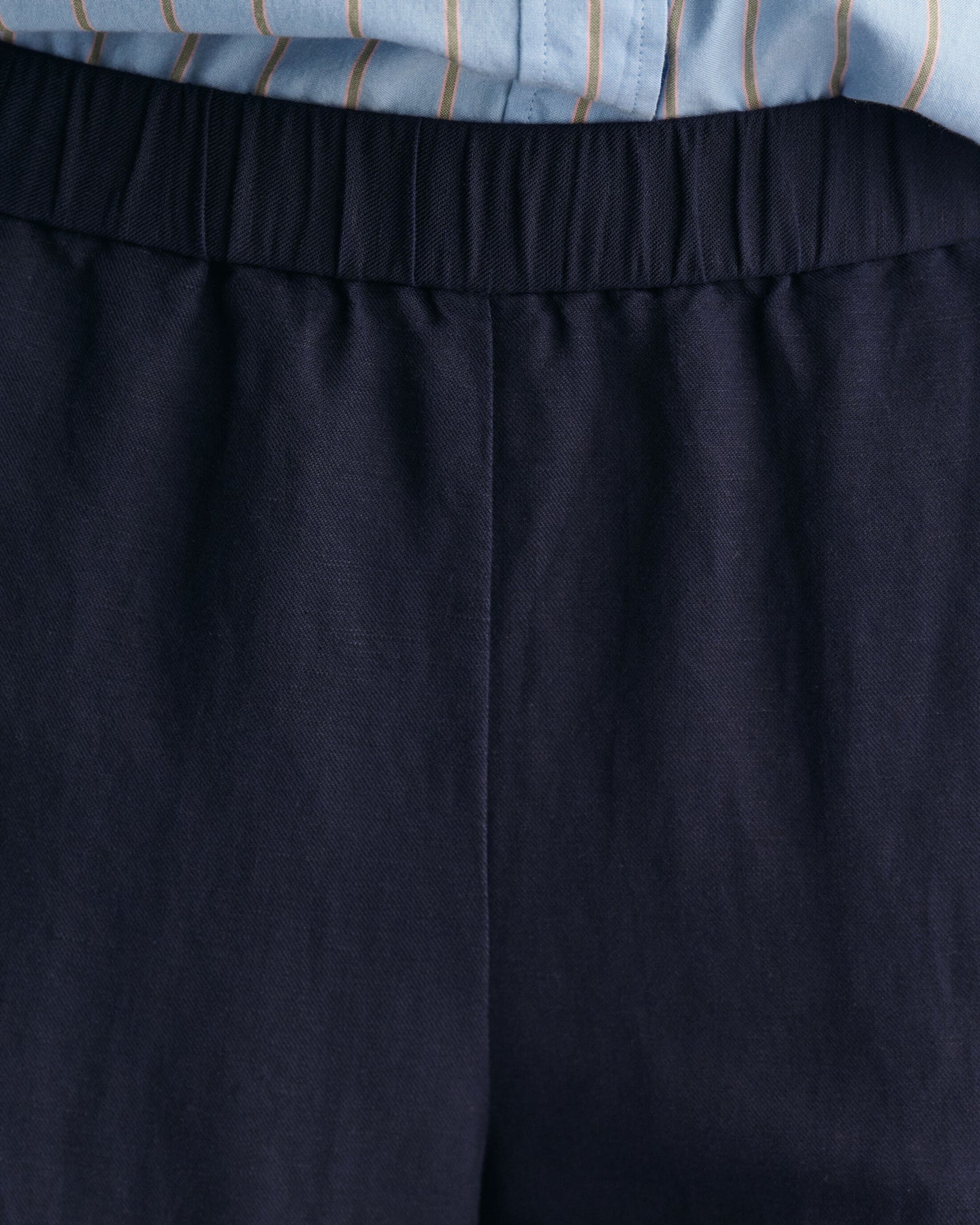 Rel Linen Blend Pull On Pants - Evening Blue