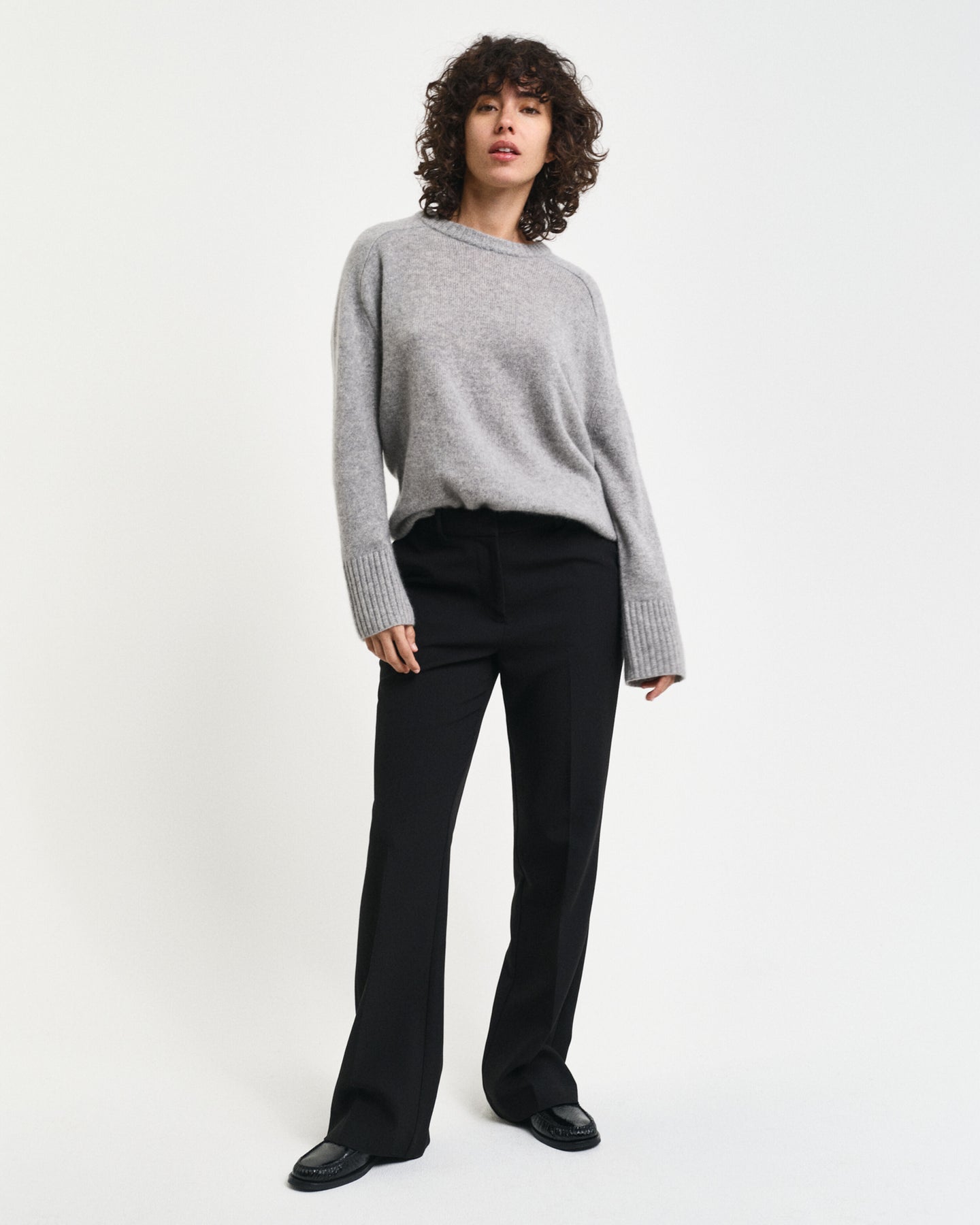 Slim Flare Slack - Black