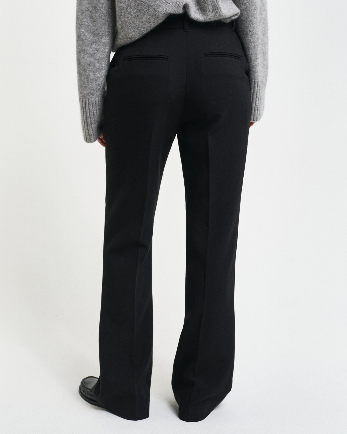 Slim Flare Slack - Black