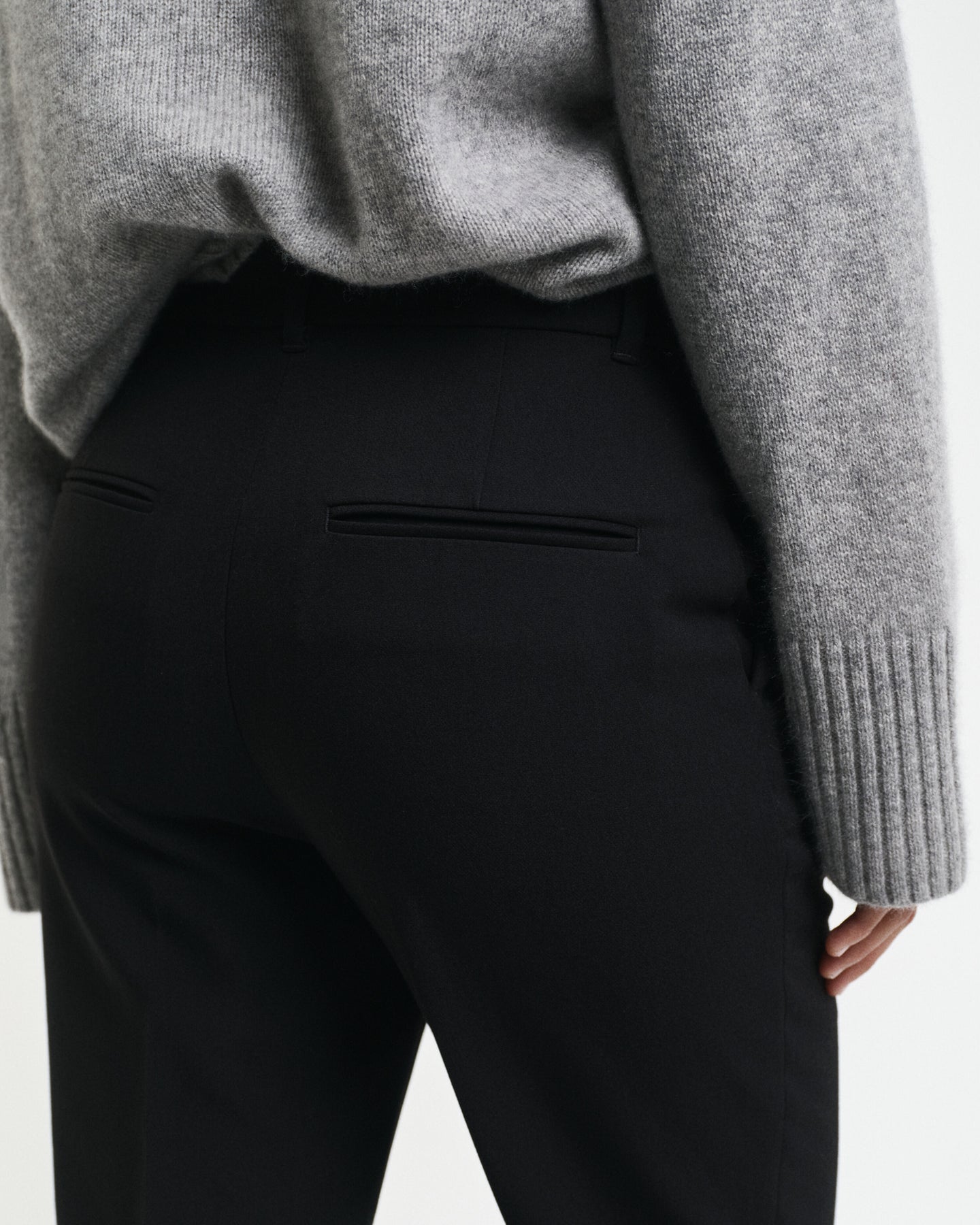 Slim Flare Slack - Black