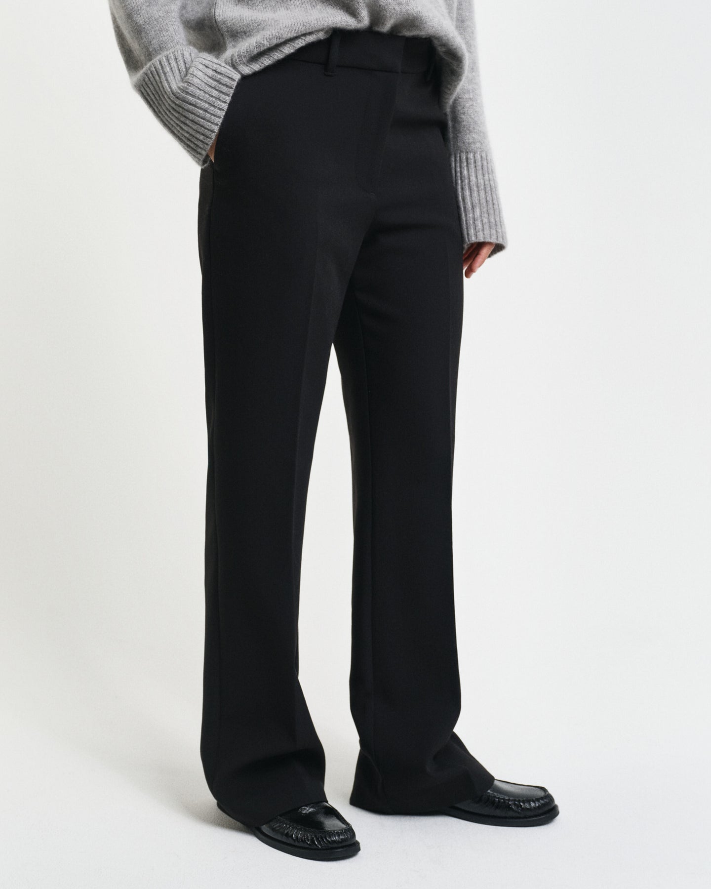 Slim Flare Slack - Black