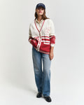 Gant Varsity Cardigan - Cream