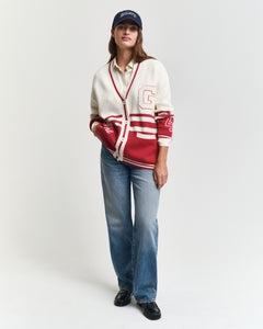 Gant Varsity Cardigan - Cream