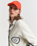 Gant Varsity V-Neck Cardigan - Cream