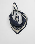 Striped Silk Scarf - Evening Blue