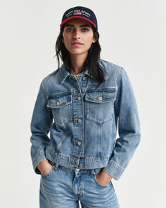 Denim Jacket - Mid Blue Broken In