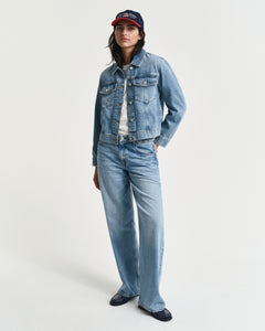Denim Jacket - Mid Blue Broken In