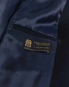 Classic Tailored Wool Blend Coat - Evening Blue