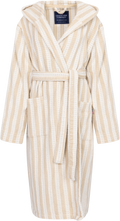 Quinn Unisex Robe - Lt Beige / Off White